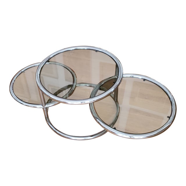 1970s Vintage Milo Baughman Style Multi Form Cocktail Table For Sale