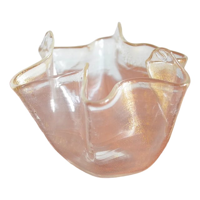 Murano Glass Fazzoletto Zanfirico Vase attributed to Venini, 1960s For Sale