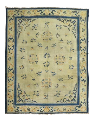 Early 20th Century Orange Pop Chinese Rug , 9'1'' X 11'6''