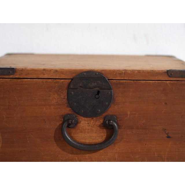 Wood Antique Japanese 3-Drawer Tansu Cabinet For Sale - Image 7 of 11