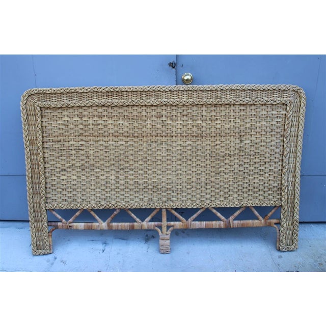 Headboard in Bamboo Wicker by Tommaso Barbi, 1970s For Sale - Image 15 of 15