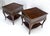 French Provincial Pair of Thomasville Fine Inlayed Tops Cabriole Legs One Drawer End Tables MINT For Sale - Image 3 of 18