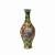 This is a handmade Chinese decorative yellow base color ceramic vase with a precise hand-drawn oriental scenery and round...