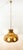 Brutalist Brass Pendant with Amber Oglo, in Very Good conditions. Designed 1960 to 1969 Up to 250V (Europe/UK...