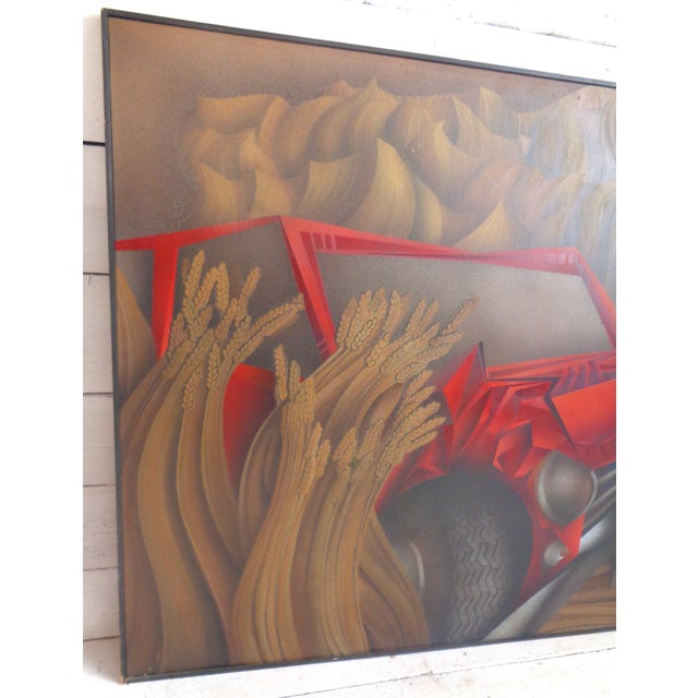 Marini, Large Futuristic Composition, 1978, Acrylic and Mixed Media on Hardboard For Sale - Image 9 of 18