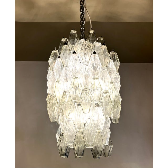 Vintage Poliedri Chandelier by Venini, Venice, Italy, 1950s For Sale - Image 11 of 11