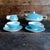 Blue Art Deco French Tea Set for Two, 1930s, Set of 6 For Sale - Image 8 of 8
