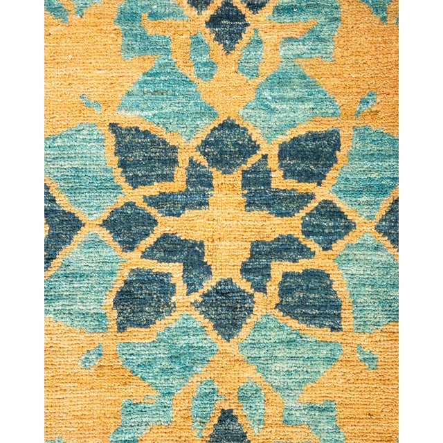 Traditional Eclectic Hand-Knotted Area Rug - Yellow, 6' 3" x 8' 10" For Sale - Image 3 of 8