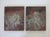 An amazing and quite rare pair of 19th century english etchings on charred wood after some quite famous paintings by...