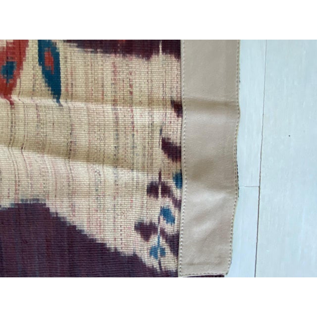 Antique Sumba Hinggi Hip Cloth with a Suede Border For Sale - Image 14 of 18