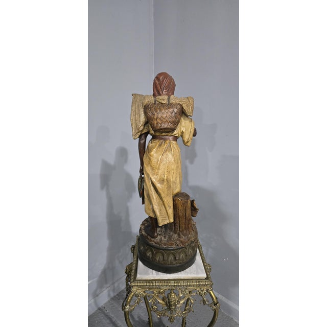 Late 19th Century Terracotta Fisher Girl attributed to Bernard Bloch, 1880s For Sale - Image 5 of 9
