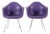 Vintage Mid Century Dax Purple Lounge Chairs by Eames for Herman Miller For Sale