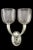 Contemporary Olympia Due Sconce in Silver Finish For Sale - Image 3 of 3
