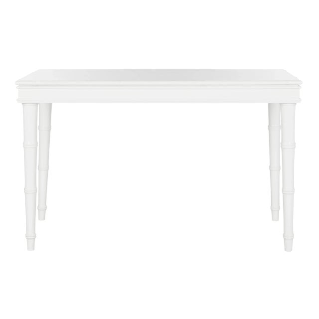 Modern Coastal Writing Desk in White For Sale - Image 4 of 9