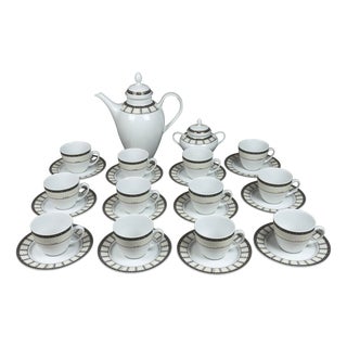 Porcelain Tea Set for Twelve People from Pierre Cardin, 1990s, Set of 26 For Sale