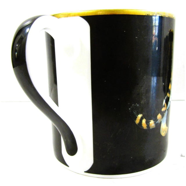 1980s Halcyon Days Magnificent Wildlife Two Tiger and Two Twin Leopard Mugs - Set of Four For Sale - Image 9 of 18
