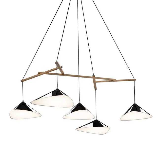 Large Daniel Becker 'Emily 5' Chandelier in Glossy Black for Moss Objects For Sale - Image 13 of 13