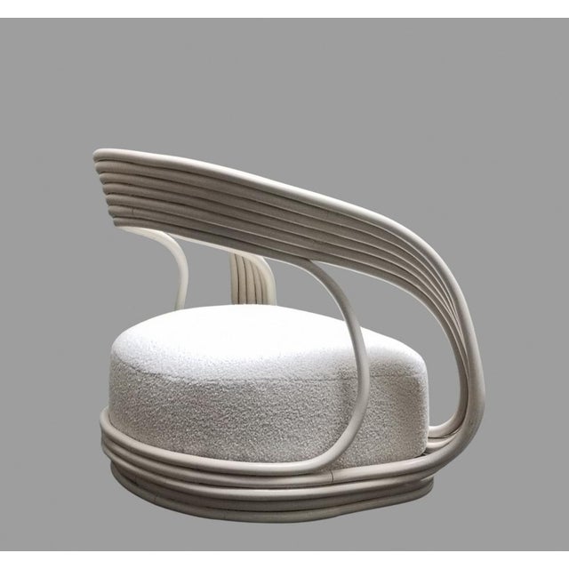 White Eva Armchair from Giovanni Travasa, Italy, 1960s For Sale - Image 8 of 14