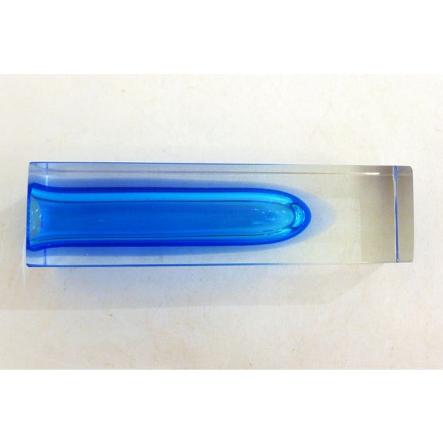 Small Turquoise Blue Sommerso Vase in Murano Glass, 1960s For Sale - Image 6 of 14