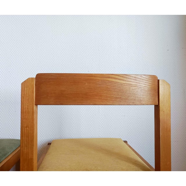 Scandinavian Chairs in Elm and Fabric, 1960s, Set of 6 For Sale - Image 11 of 15