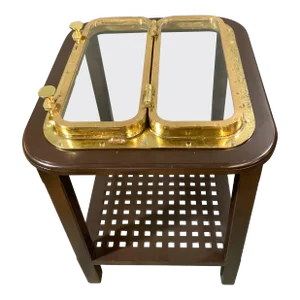 Solid Brass Ships Porthole Table