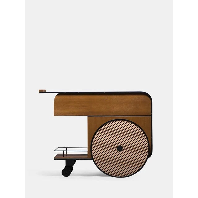 Trink Teak Bar Cart by Kann Design Dimensions: D 54 x W 100 x H 75 cm. Materials: Steel frame, teak solid wood, wood...