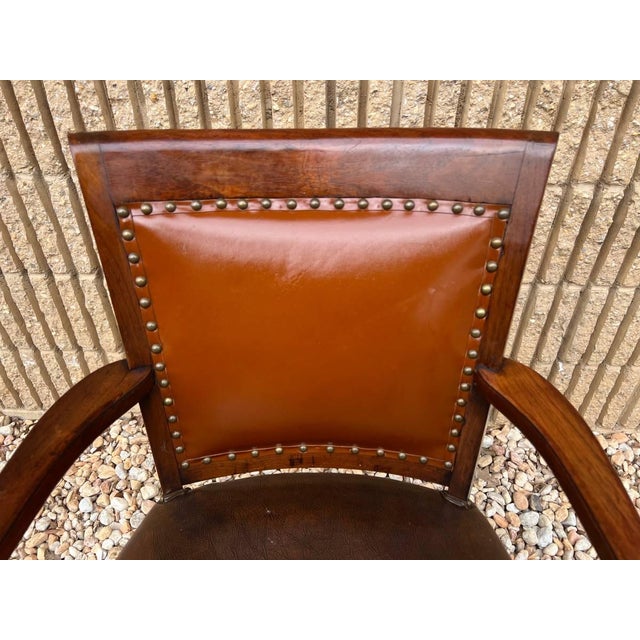 Early 20th Century Antique Oak Banker Office Desk Chair For Sale In Washington DC - Image 6 of 11