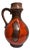 Vintage German Ceramic Vase 275/35 in the Shape of Jug with Handles with Orange-Brown Metallic Glaze, 1970s For Sale