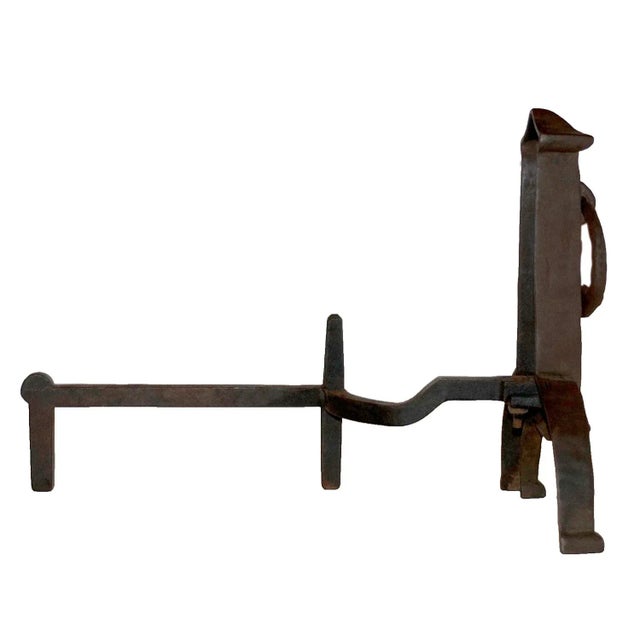 Antique Andirons Arts and Crafts Style - A Pair For Sale - Image 4 of 6