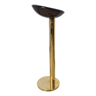 Ashtray in Metal with and Glass in the style of Fontana Arte, 1960s For Sale
