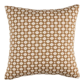 Schumacher x Celerie Kemble Betwixt 22" Pillow in Biscuit/Ivory For Sale
