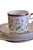 Ceramic Hackefors Espresso Cup with Saucer and Plate with Linnea Floral Decoration, 1960s, Set of 3 For Sale - Image 7 of 9