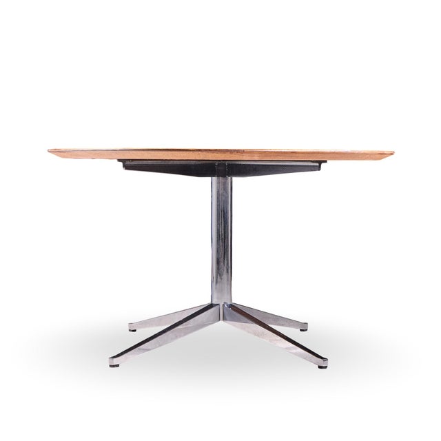 Mid 20th Century Florence Knoll Mid Century Walnut and Chrome Dining Table For Sale - Image 5 of 7
