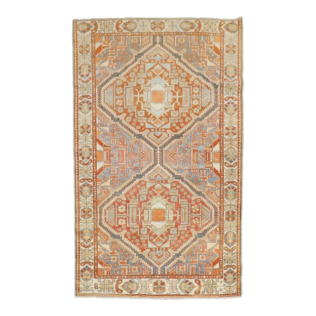 Double Medallion Persian Bakhtiari Rug no. j5154 For Sale