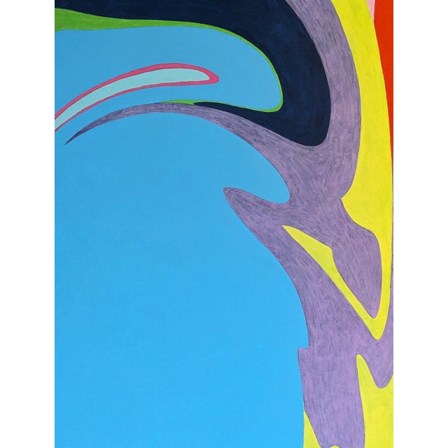 Emmanuel Araujo "Robin's Pool" Contemporary Colorful Geometric Hard-Edge Abstract Painting, 2023 For Sale - Image 9 of 10