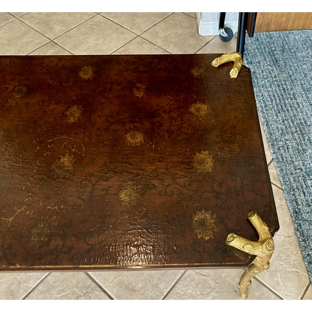 p.e. Guerin Faux Bois Gilt Bronze Chinoiserie Cocktail Table For Sale - Image 14 of 18