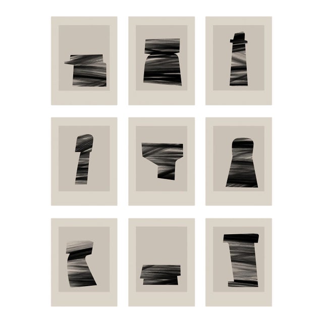 Abstract Figure Giclee Prints - Set of 9 For Sale