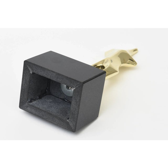 Vintage Signed Bronze Abstract Female Sculpture by Roberval on Black Granite Base For Sale - Image 11 of 11