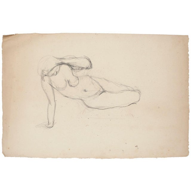 8 Original Nude Pen, Pencil and China Ink Drawings by French Master 20th Century Mid 20th Century For Sale - Image 9 of 11