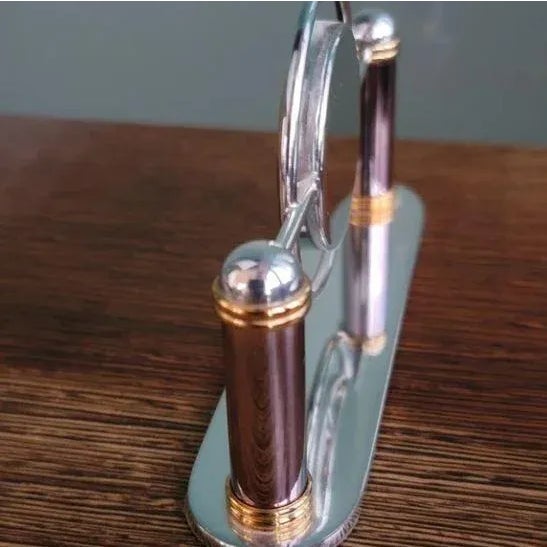 Silver Vintage Christofle Silver Plated Art Deco Desk Clock For Sale - Image 8 of 12