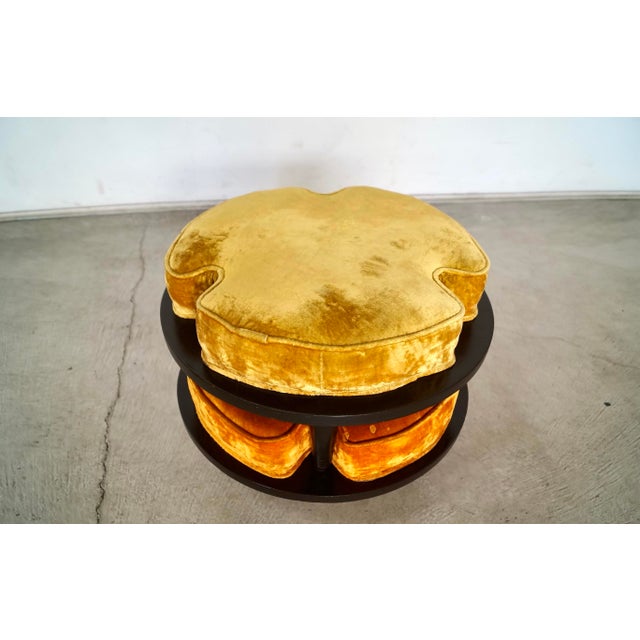 Wood 1960’s Mid-Century Modern Stackable Ottomans Stools For Sale - Image 7 of 12