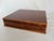 English Large 1980's Dunhill Style Ribbon Mahogany Wood Humidor, Box With Brass Hinges For Sale - Image 3 of 10
