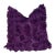 Vintage Dark Purple Plum Pillow With Fabric Flowers For Sale