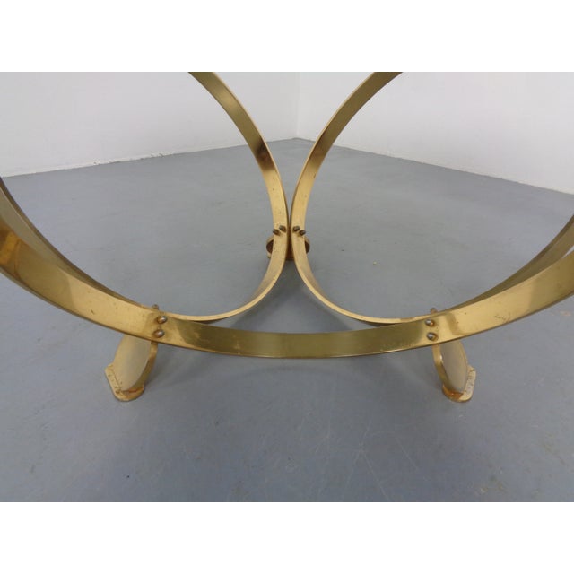 Space Age Gold-Plated Glass Coffee Table by Knut Hesterberg for Ronald Schmitt, Germany, 1960s For Sale - Image 17 of 18