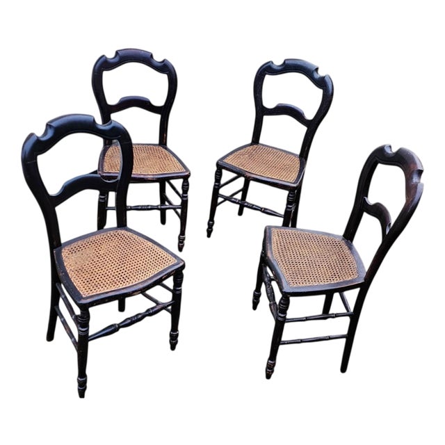 Napoleon III Dining Chairs, 19th Century, Set of 4 For Sale
