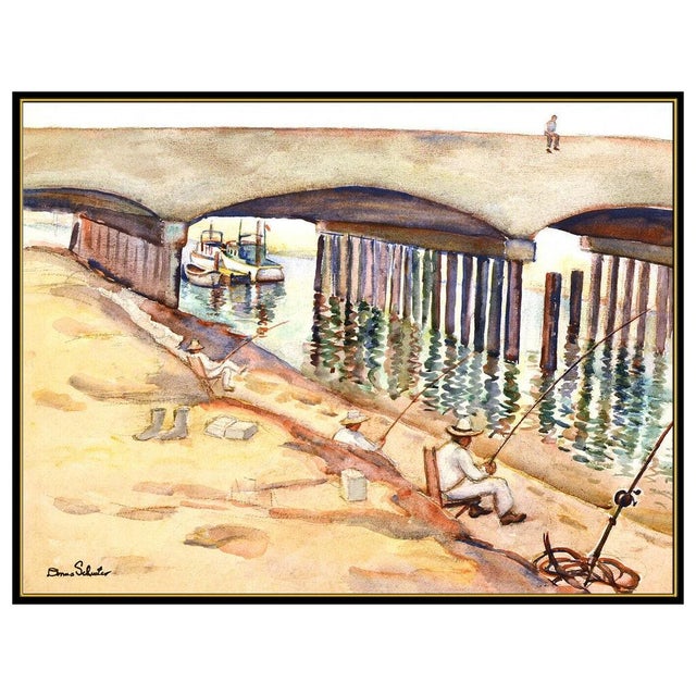 Message us to inquire about custom framing options! (Included for free with every purchase) The artwork here, "Fishing In...
