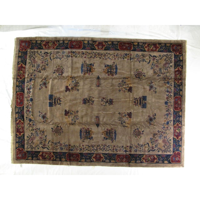 1940s 1940s Vintage Chinese Rug-12'2" X 16'6" For Sale - Image 5 of 5