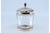 Glass Bottle with Embossed Silver Lid and Pine Cone-Shaped Handle For Sale - Image 4 of 11