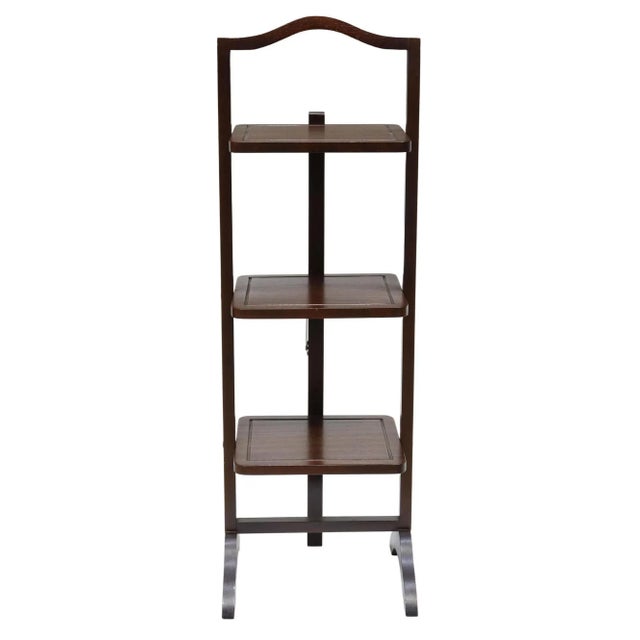 English Edwardian Period English Mahogany Folding Pie Stand Etagere For Sale - Image 3 of 7