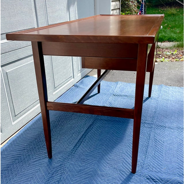 Drexel Declaration 1959 Mid-Century Modern Walnut Writing Desk by Kipp Stewart for Drexel Declaration For Sale - Image 4 of 18